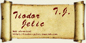 Tiodor Jelić vizit kartica